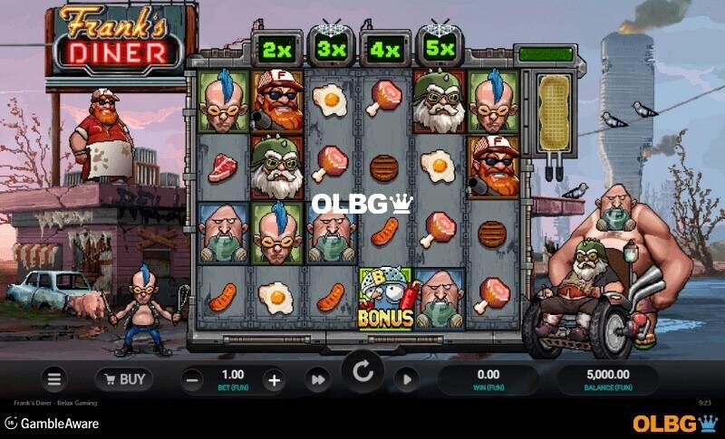 Frank’s Diner slot base game screenshot