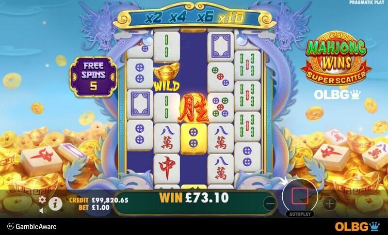Mahjong Wins Super Scatter slot Free Spins feature screenshot