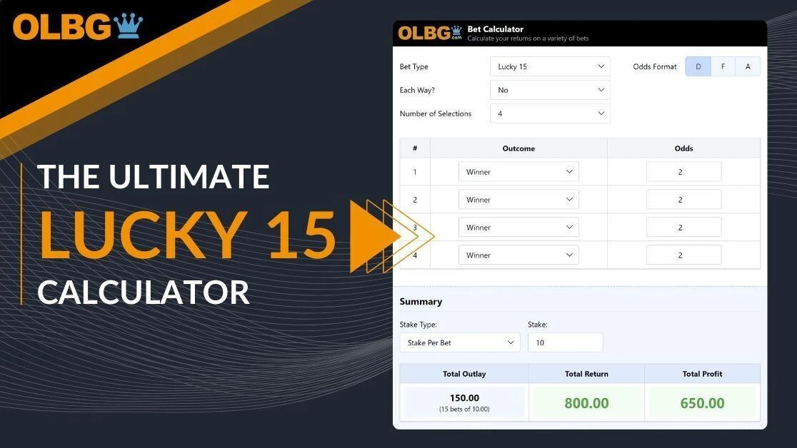 📈The Ultimate Lucky 15 Bet Calculator: Work Out Your Betting Returns!