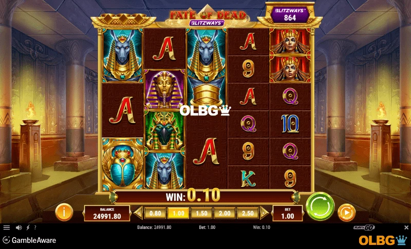 Fate of Dead Blitzways slot base game screenshot